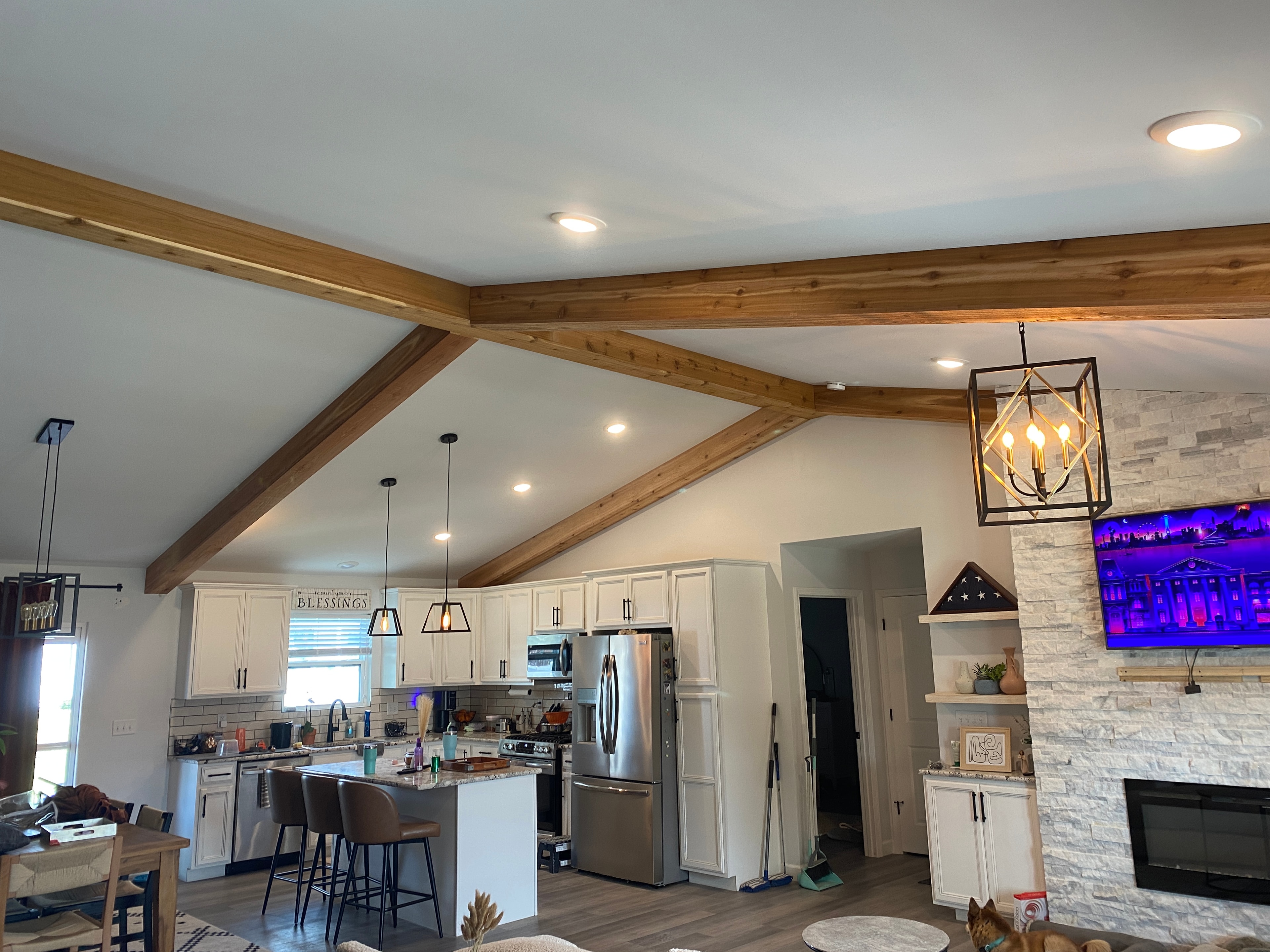 Faux Beam Installation — photo 1 of 7